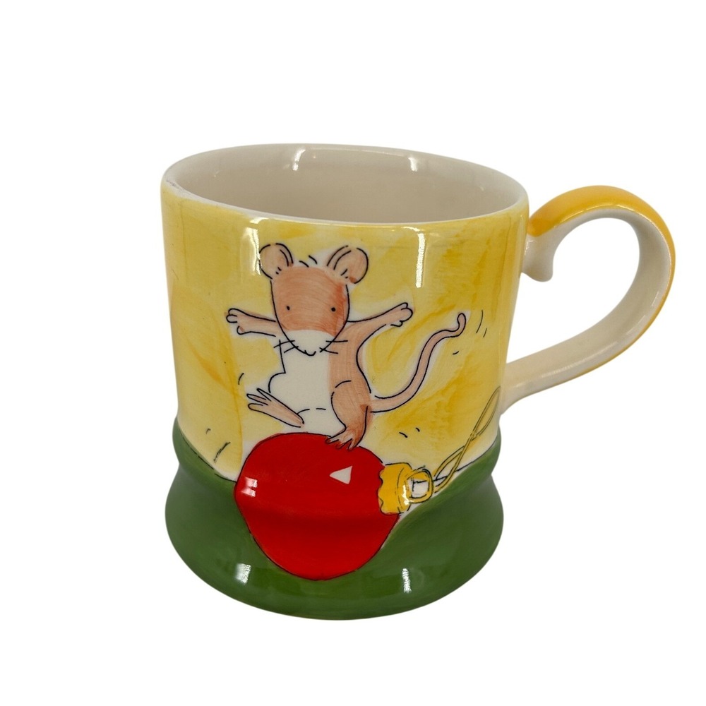 Whittard of Chelsea Jane Massey Night Before Christmas Mug 2004 Yellow Green